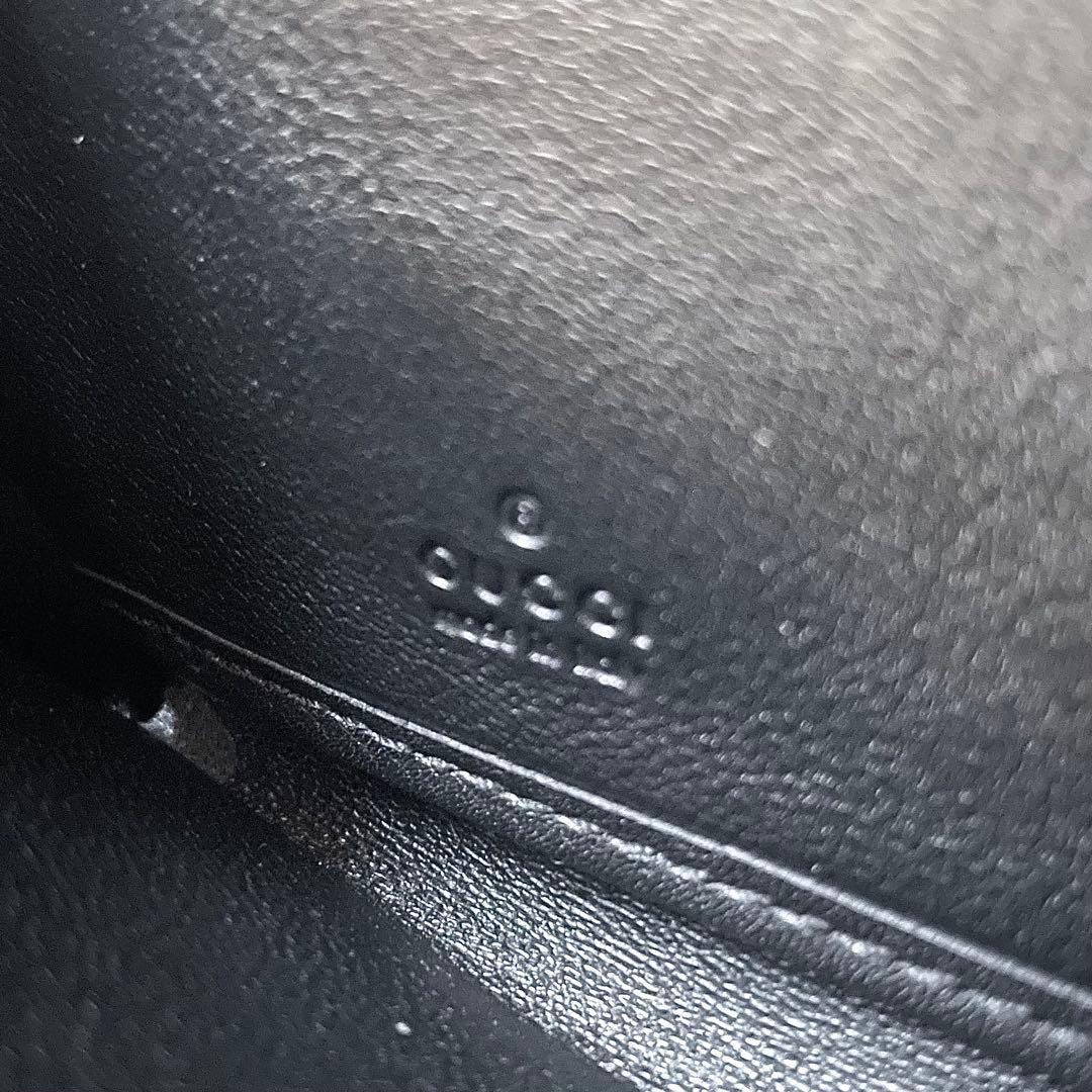 GUCCI グッチ 長財布 シマ シグネチャー GGパターン ブラック