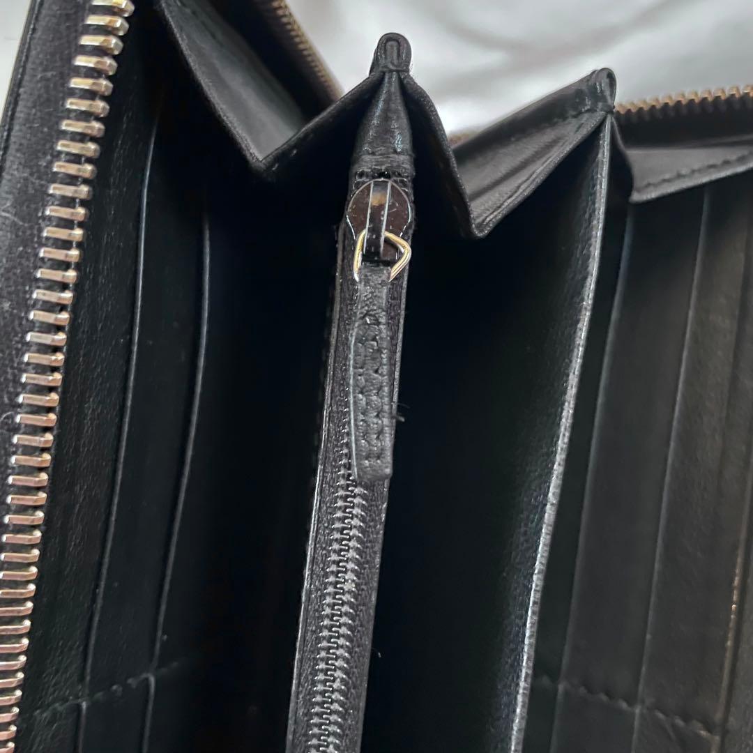 GUCCI グッチ 長財布 シマ シグネチャー GGパターン ブラック