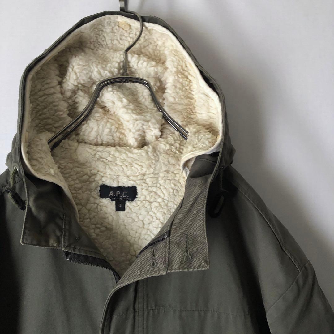 【秋冬】チュニジア製 A.P.C アーペーセー ボアライナー付き モッズコート