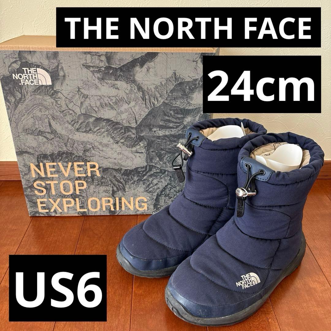 美品ノースフェイスTHE NORTH FACEヌプシ ブーツ24cm防寒ネイビー