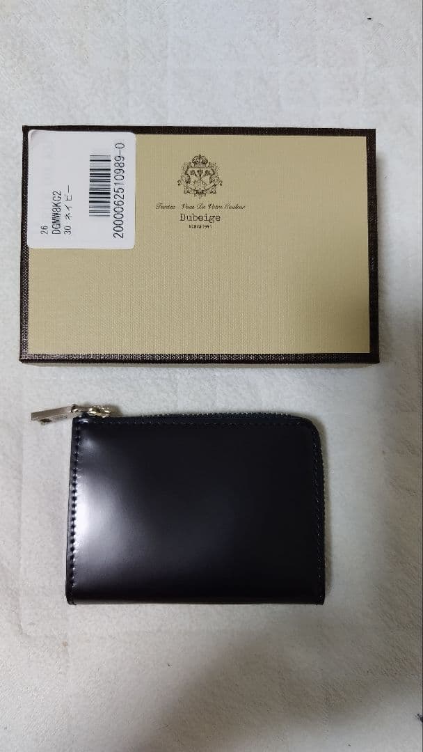 新品　ドュベージュ　メンズ　コードバン　小銭入れ　紺