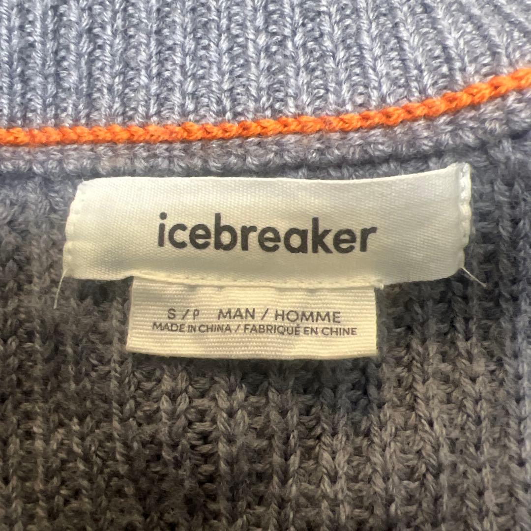 icebreaker グレー ハイネック セーター
