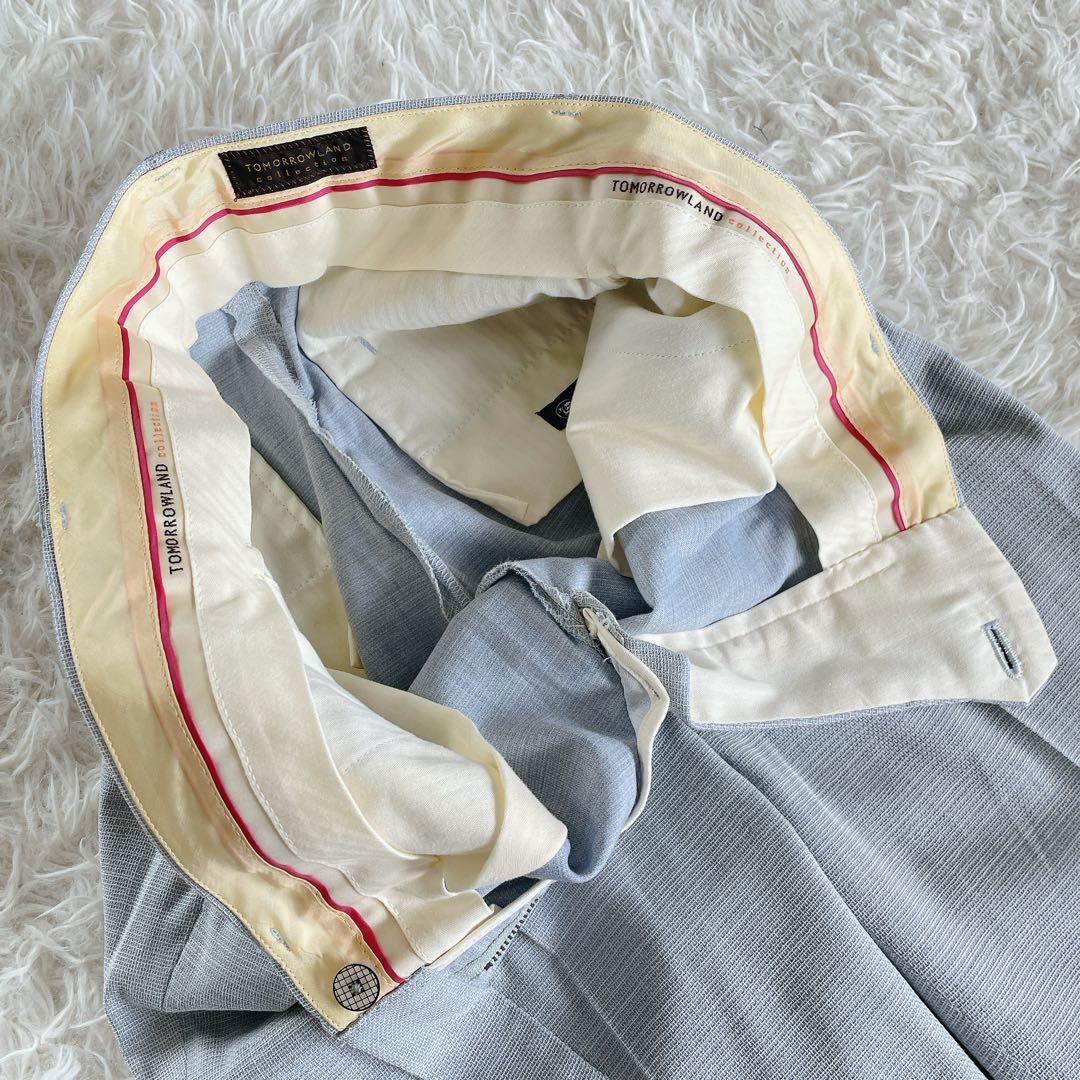 【トゥモローランド】ノーカラージャケット パンツ セットアップ イタリア生地36