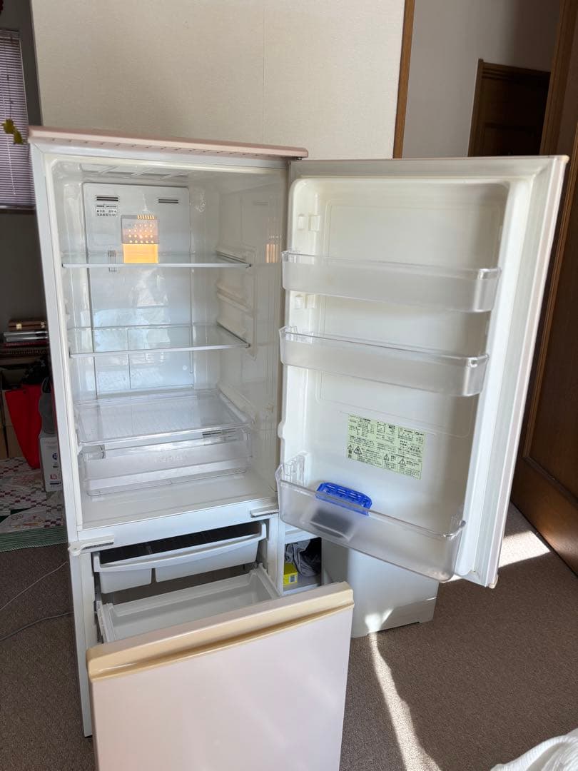 ホワイト 2ドア冷蔵庫