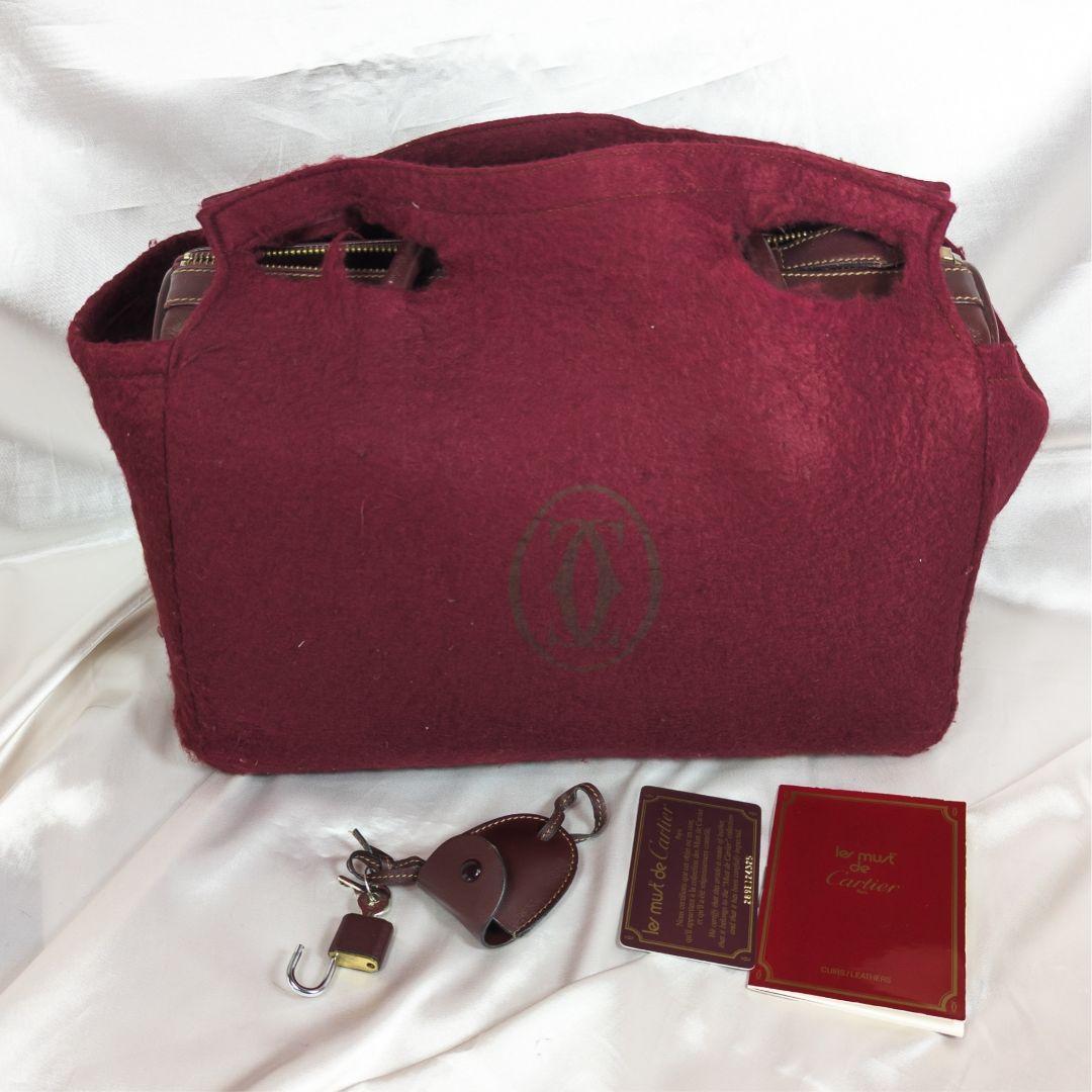 【極美品】 カルティエ マストライン ボストンバッグ カード パドロック付き