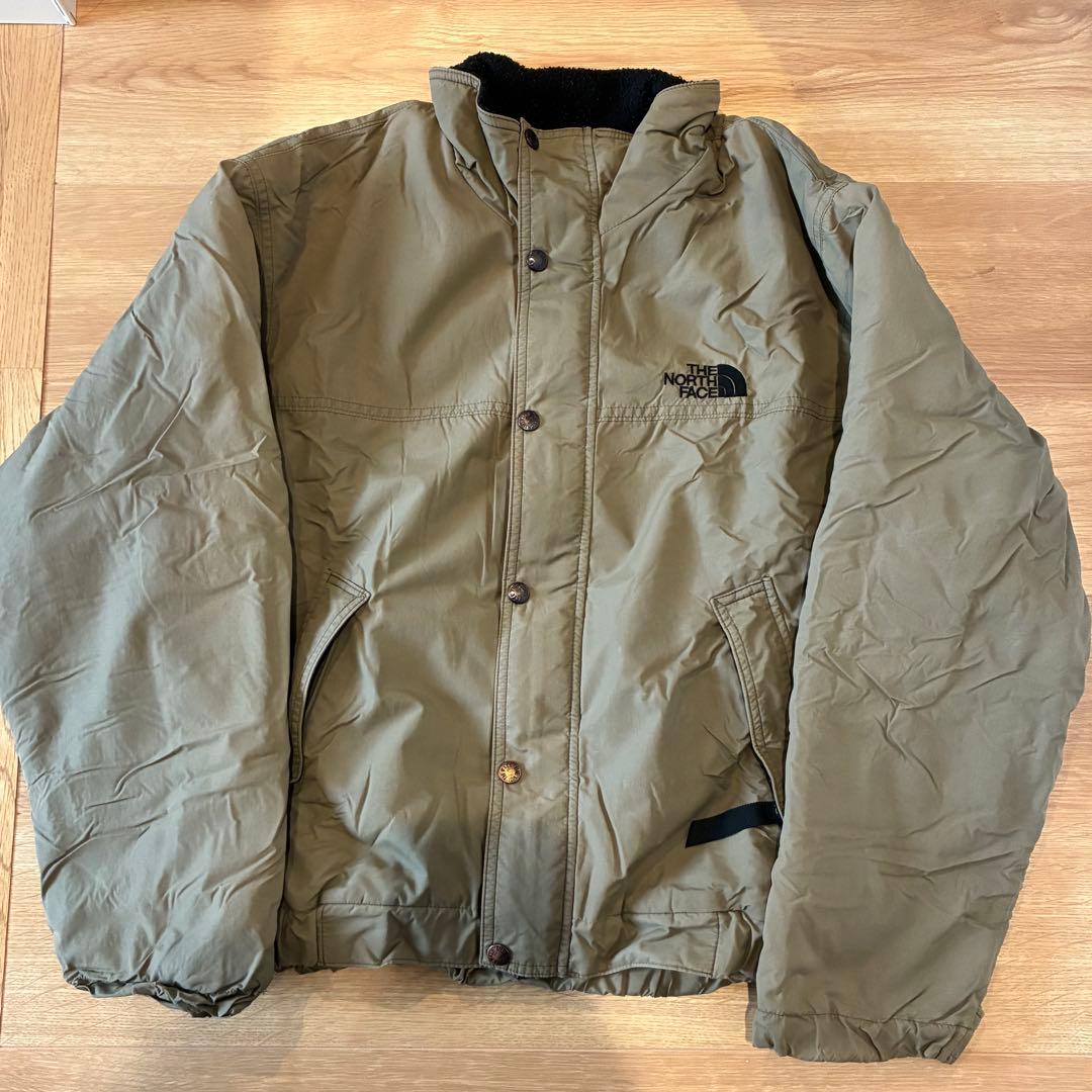 THE NORTH FACE カーキ ジャケット　ナイロン　フリース　古着