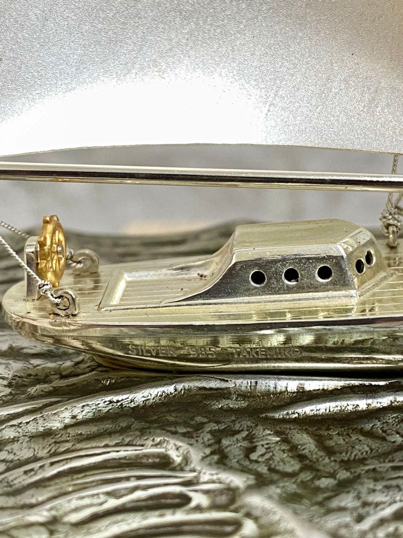 関工芸 ケース付 ヨット シルバー985 銀製品 STERLING 船 武比古