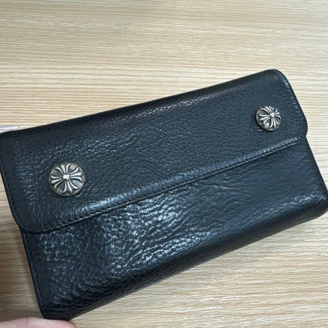 クロムハーツ　長財布　黒　美品✨