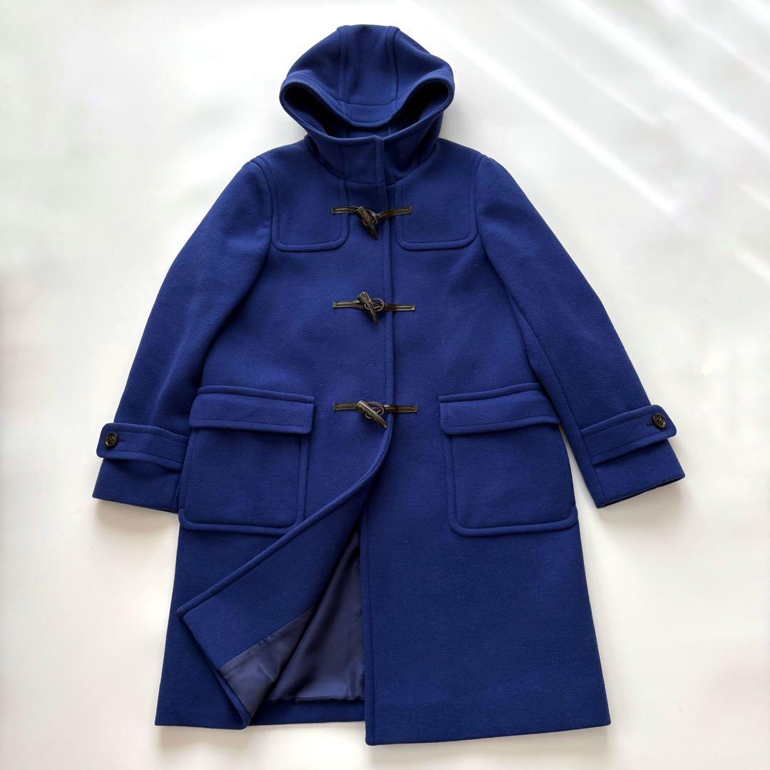 美品　グリーンレーベルリラクシング　ダッフルコート　ロイヤルブルー　ウール　42