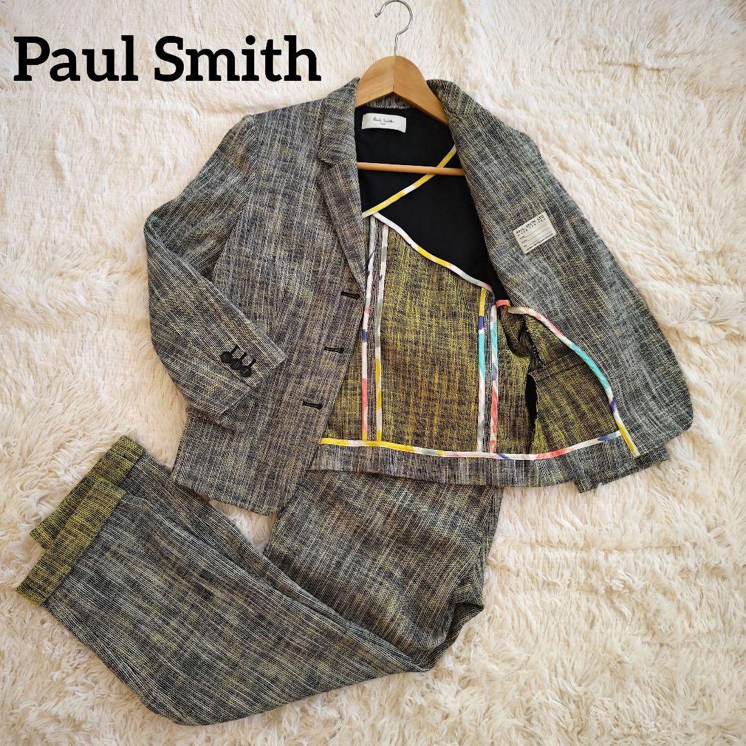 【美品✨】ポールスミス パンツスーツ マルチストライプ グレー 40/38