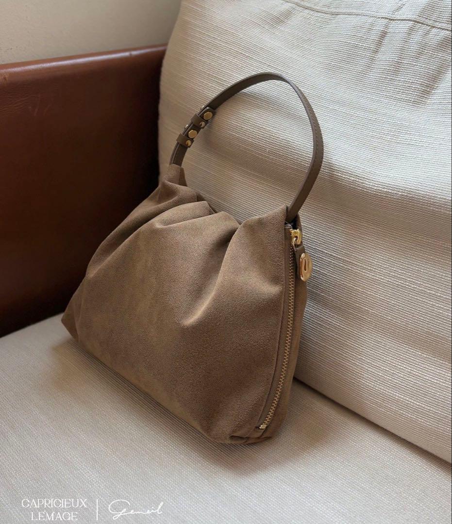 スエードワンハンドルバック