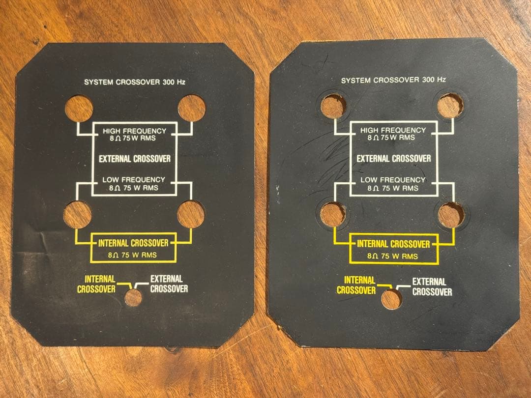 JBL 4343用　3143ネットワーク背面端子板プレート・銘板2枚セット