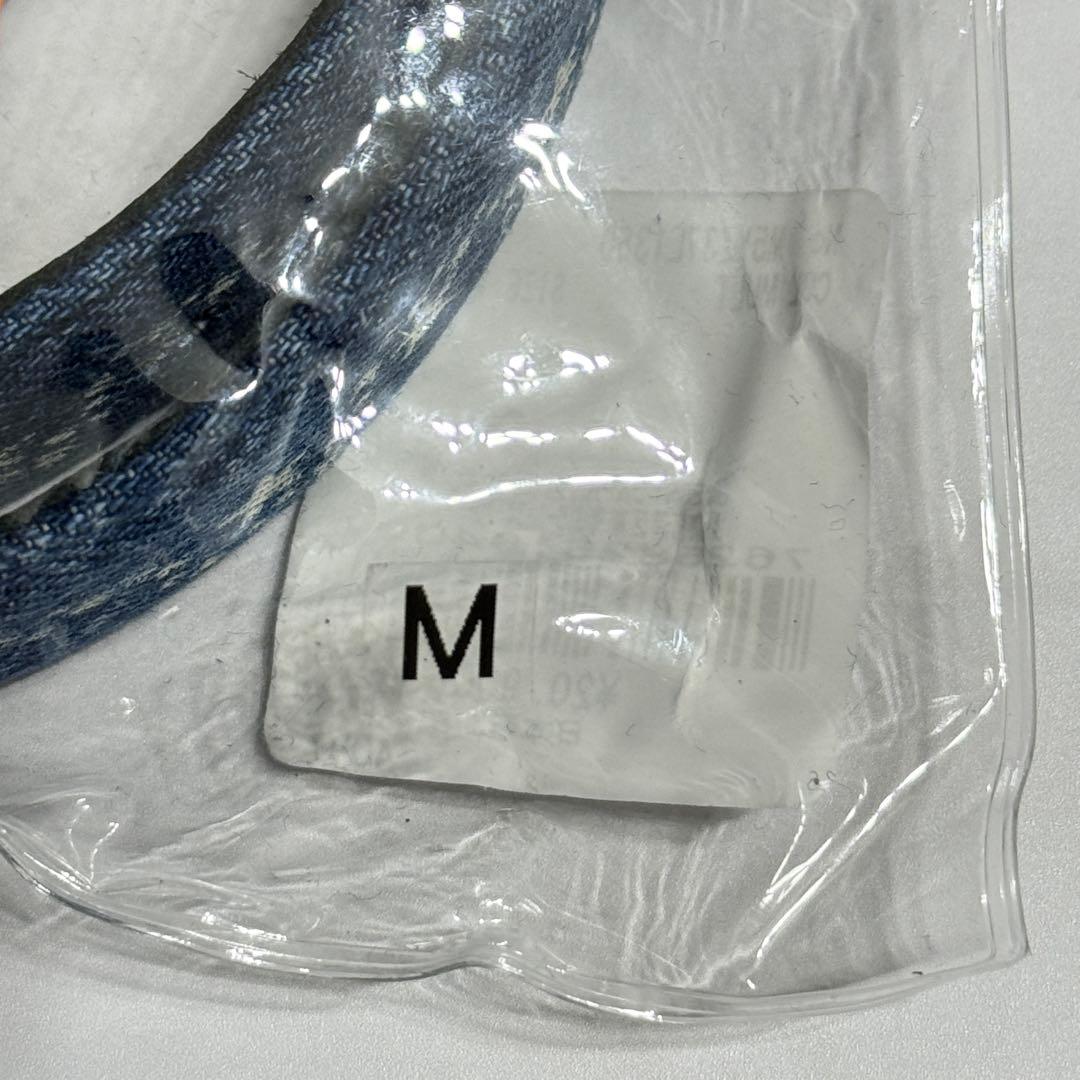 【未使用品】 AFB ロゴバックル デニム ベルト Mサイズ / 80～85cm