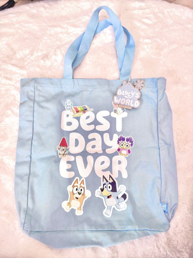 Bluey's World ブルーイー トートバッグ 水色 Bluey