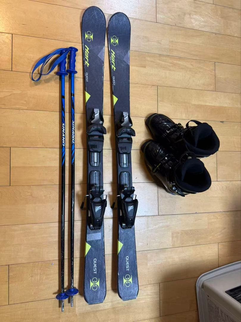 hartスキー板120 hartブーツ23.0ストック　ジュニアスキーセット