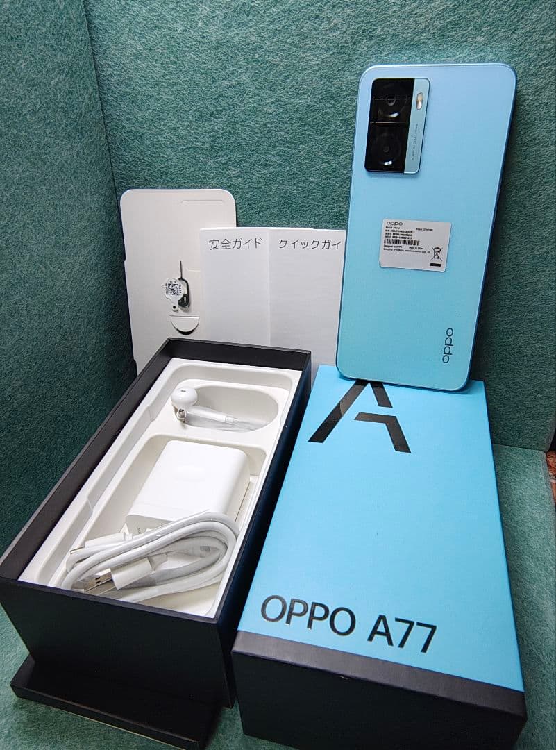 OPPO A77 ライトブルー 本体