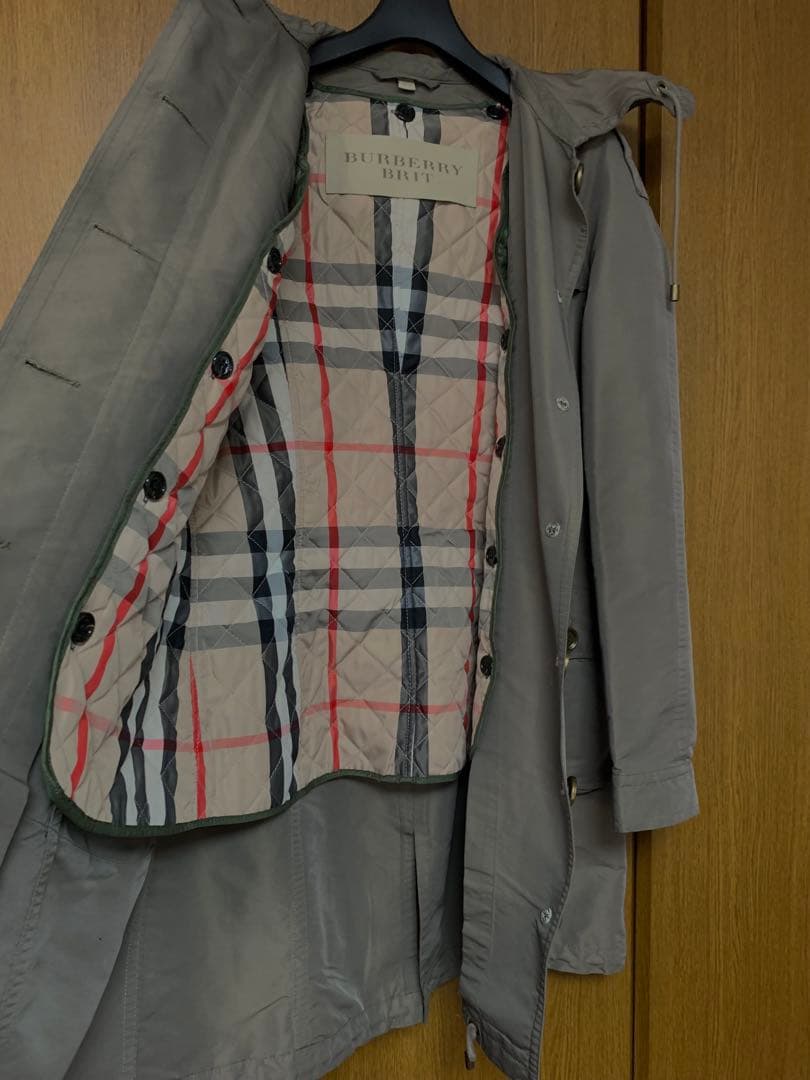 Burberry Brit バーバリー　モッズコート　玉虫色　 訳あり