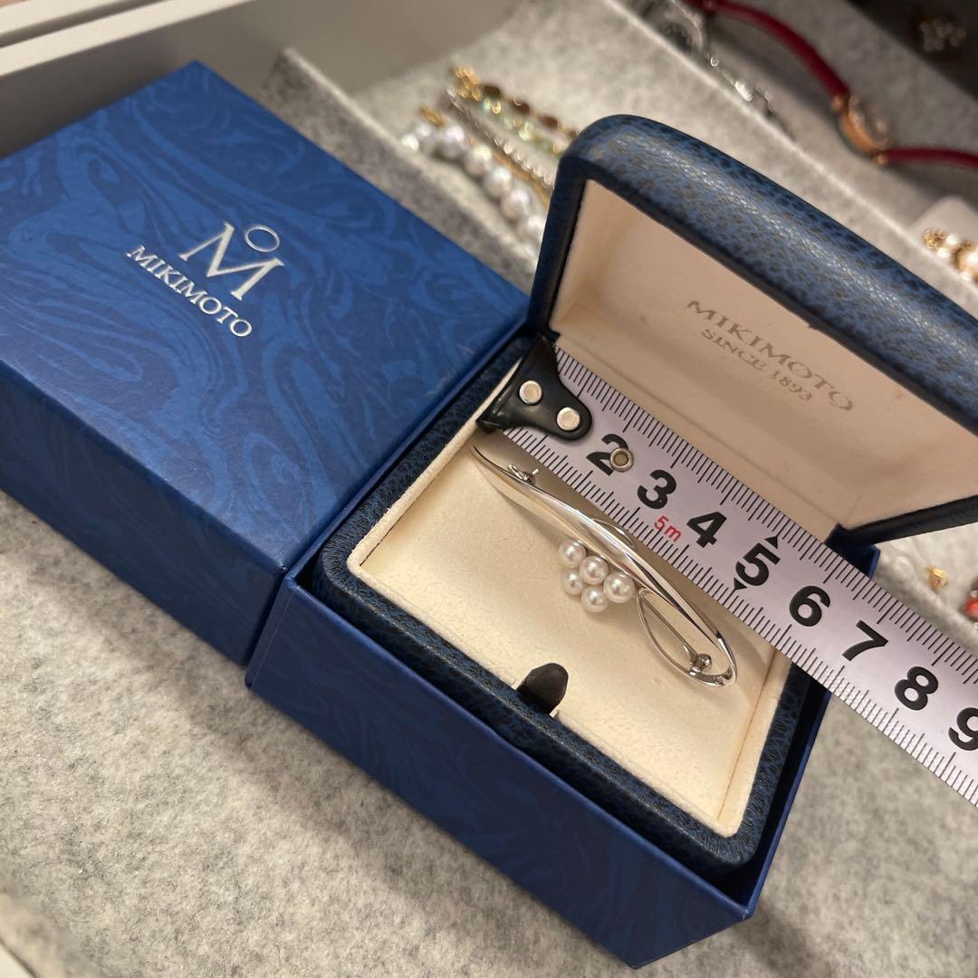 MIKIMOTO ミキモト　真珠　ベビーパール　ブローチ シルバー 5珠