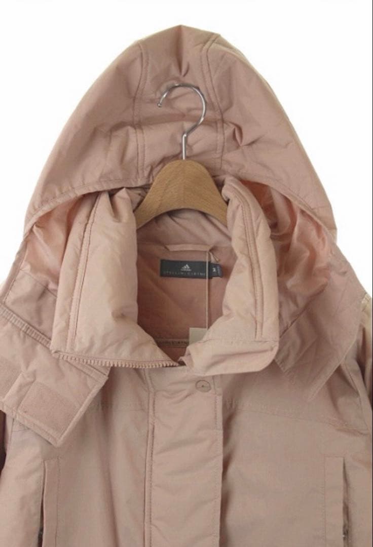 アディダス バイ ステラマッカートニー ロングコート ロングジャケット ピンク