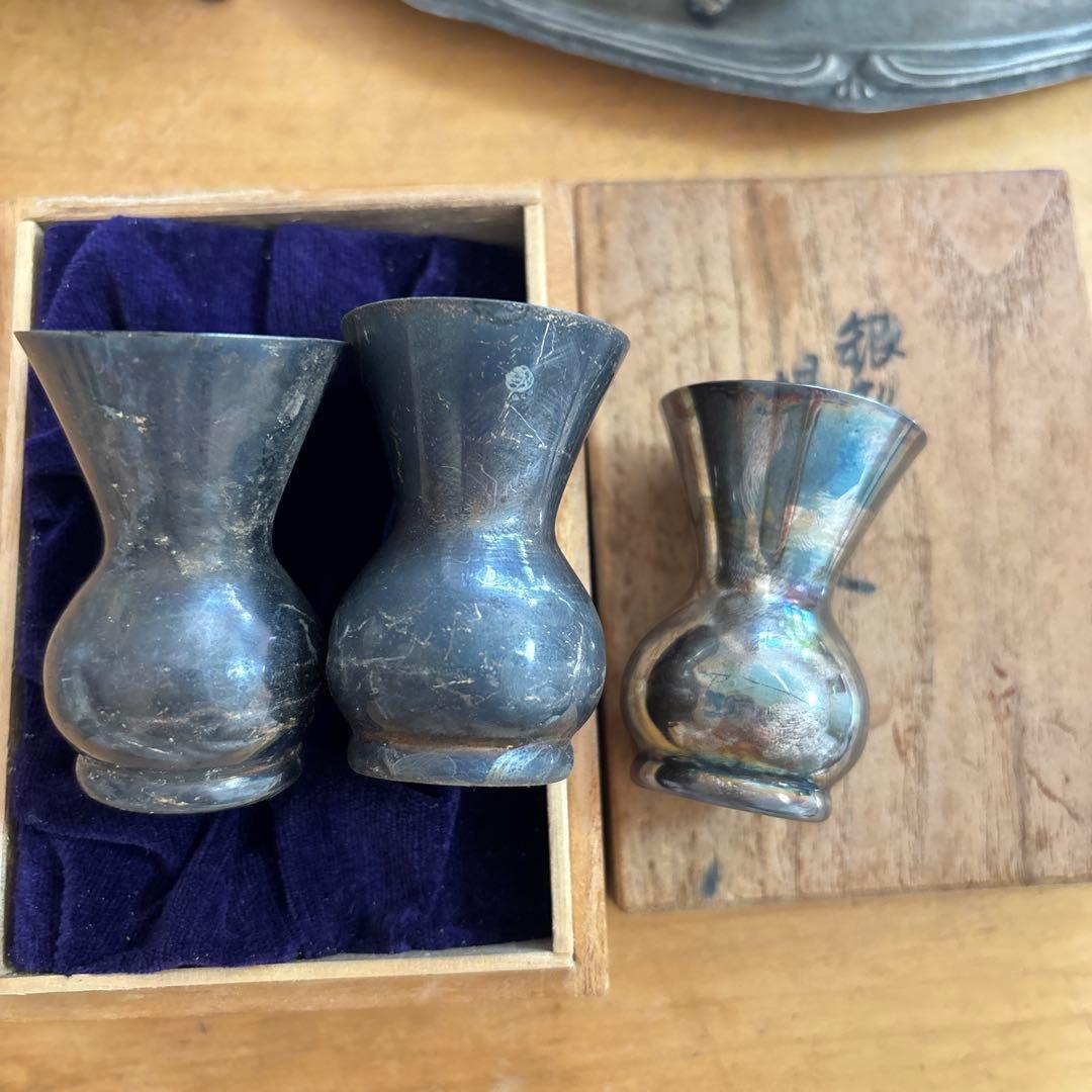 和光　SILVER950 銀　楊枝入れ3つセット