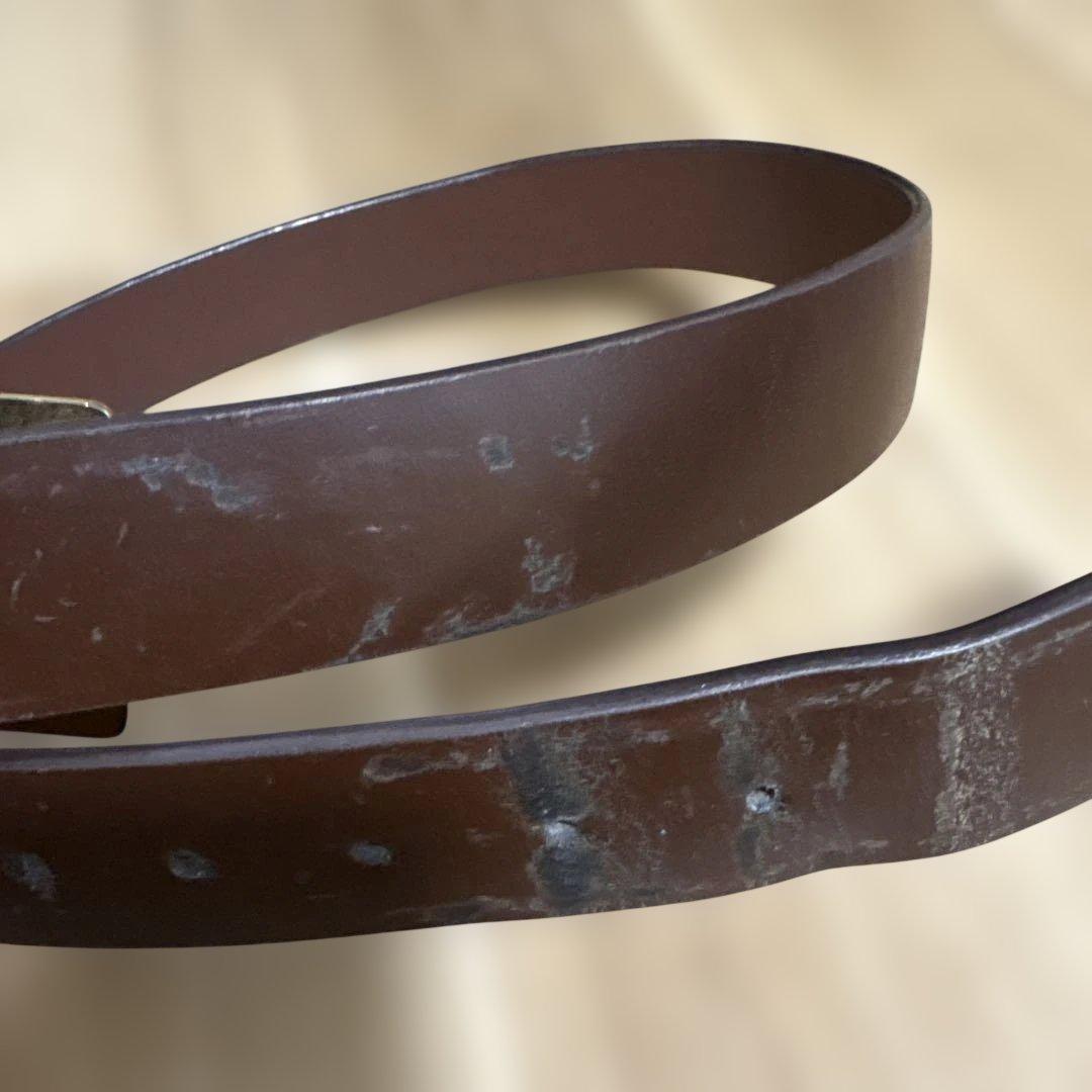 【激レア】OLD STUSSY マネー柄 ゴールドバックル レザーベルト S/M