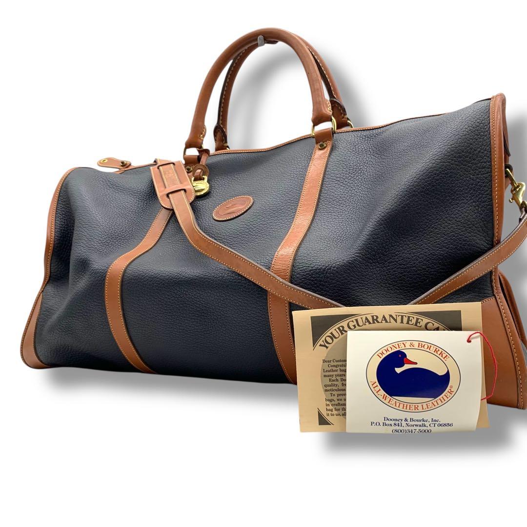 極美品　DOONEY＆BOURKE　ボストン　バッグ　2way 黒　シボ革