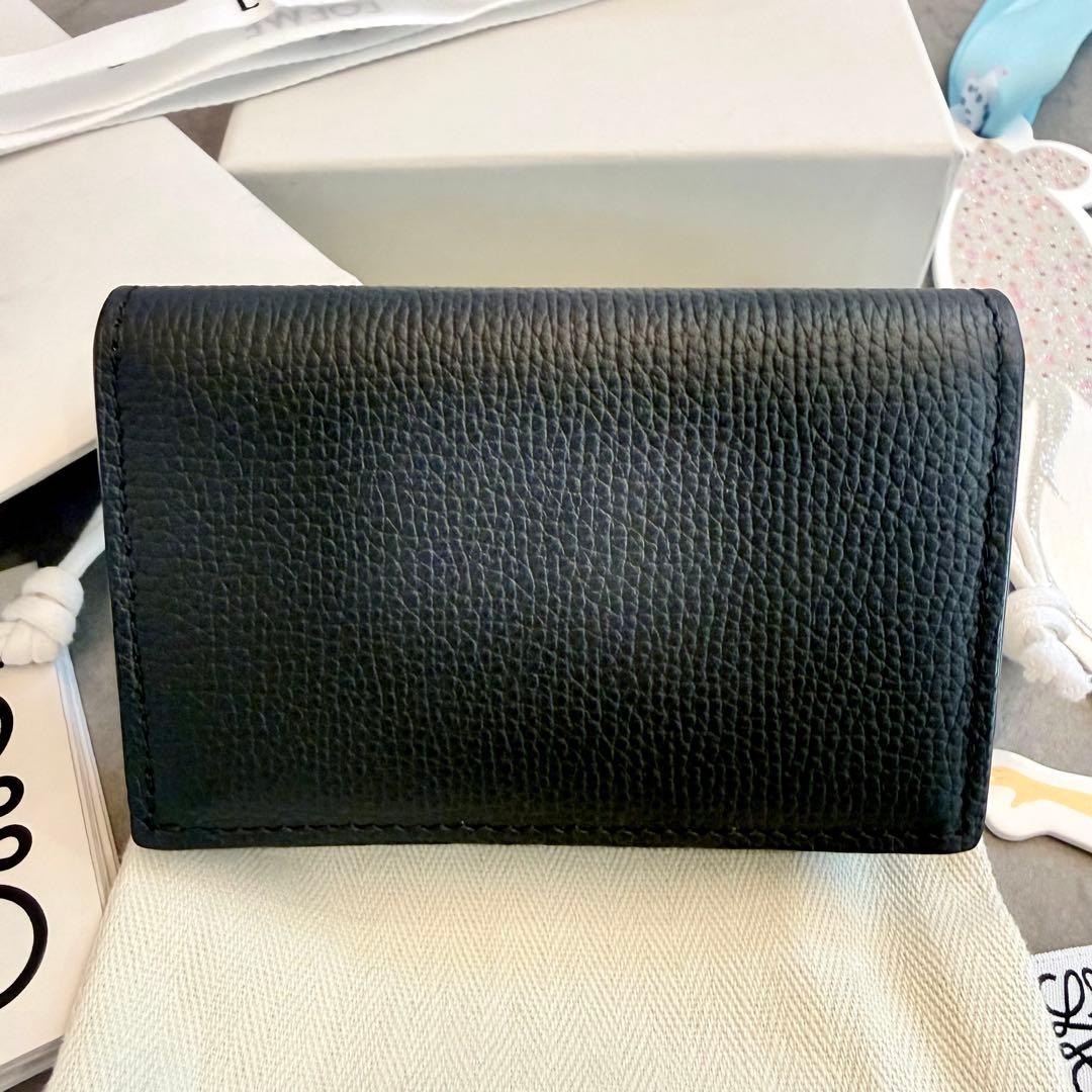 LOEWE ロエベ アナグラム ビジネスカードホルダー 名刺入れ ブラックレザー