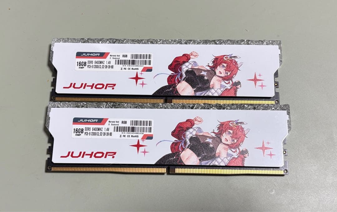 JUHOR DDR5 6400MHz 32GB(16GB×2枚)