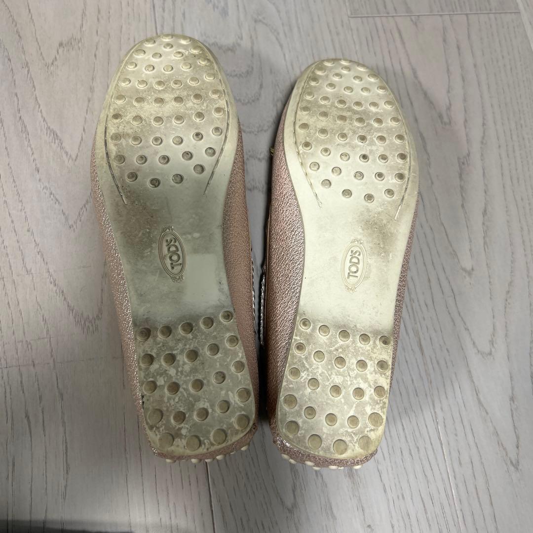 【美品】TOD'S トッズ ゴンミーニ ドライビングシューズ ピンク 38