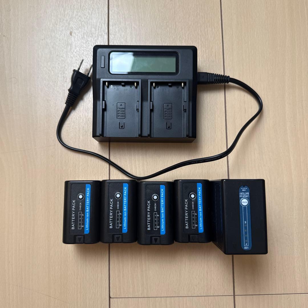 SONY サードパーティ製 BP-U30 4個 BP-U70 1個　充電器