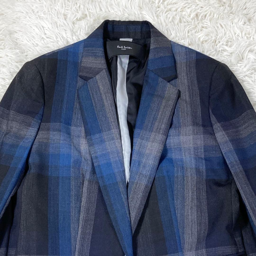 極美品　ポールスミスブラック　チェック柄　サイズ40(L)