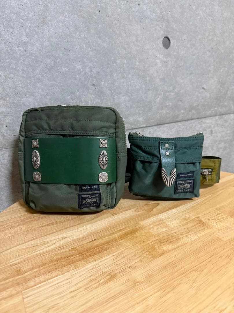 TOGA ARCHIVES × PORTER コラボ ベルトバック グリーン