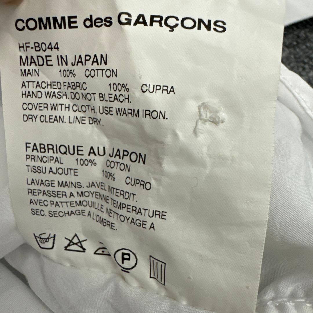 299コムデギャルソンオム　ホワイト ストライプ 長袖シャツ