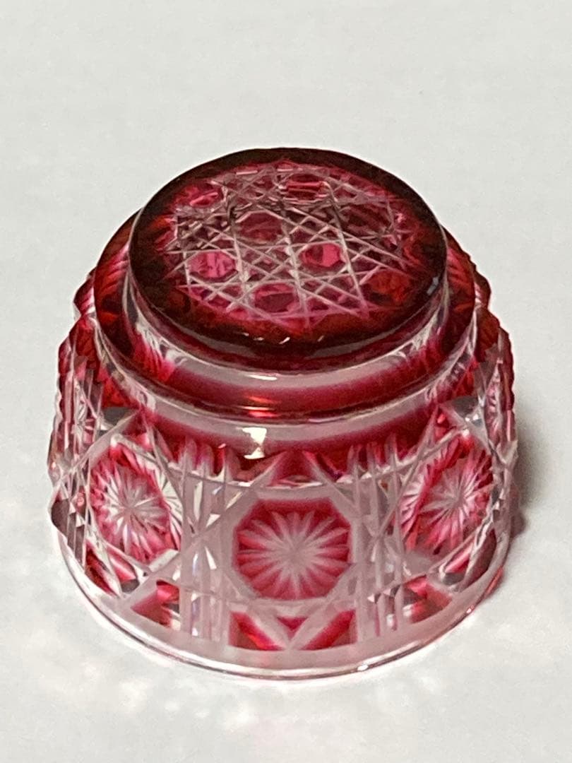 復元　島津　薩摩切子（金赤）