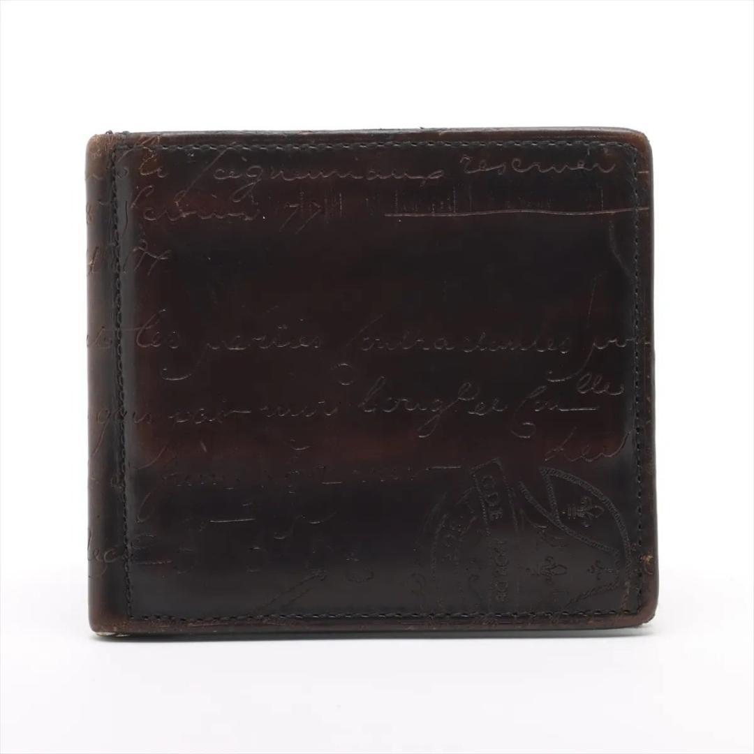 【美品】ベルルッティカリグラフィ マネークリップ レザー 財布 定価10万以上