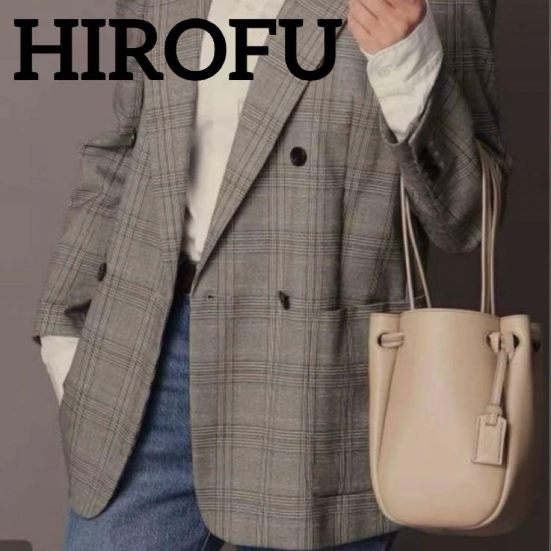 完売カラー✨HIROFU ヒロフ ロシェ レザーショルダーバッグ S ティー