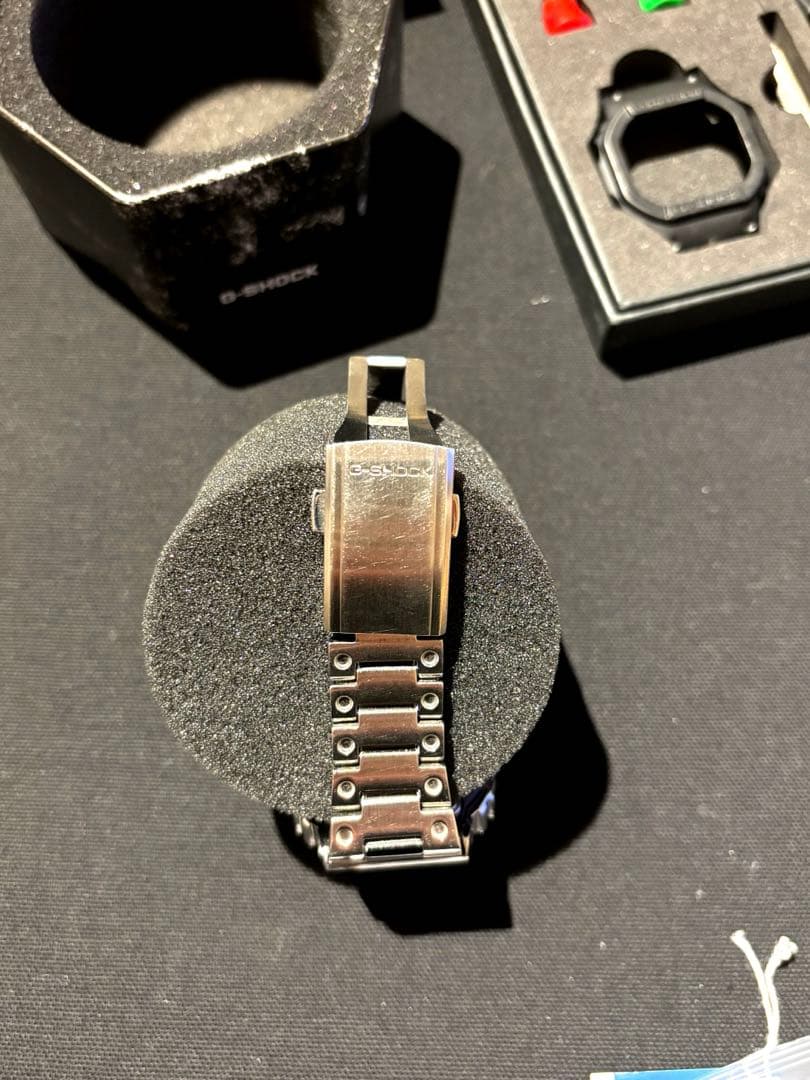 入*介様 【純正】Gショック5600 オールブラック　メタルバンド　反転液晶