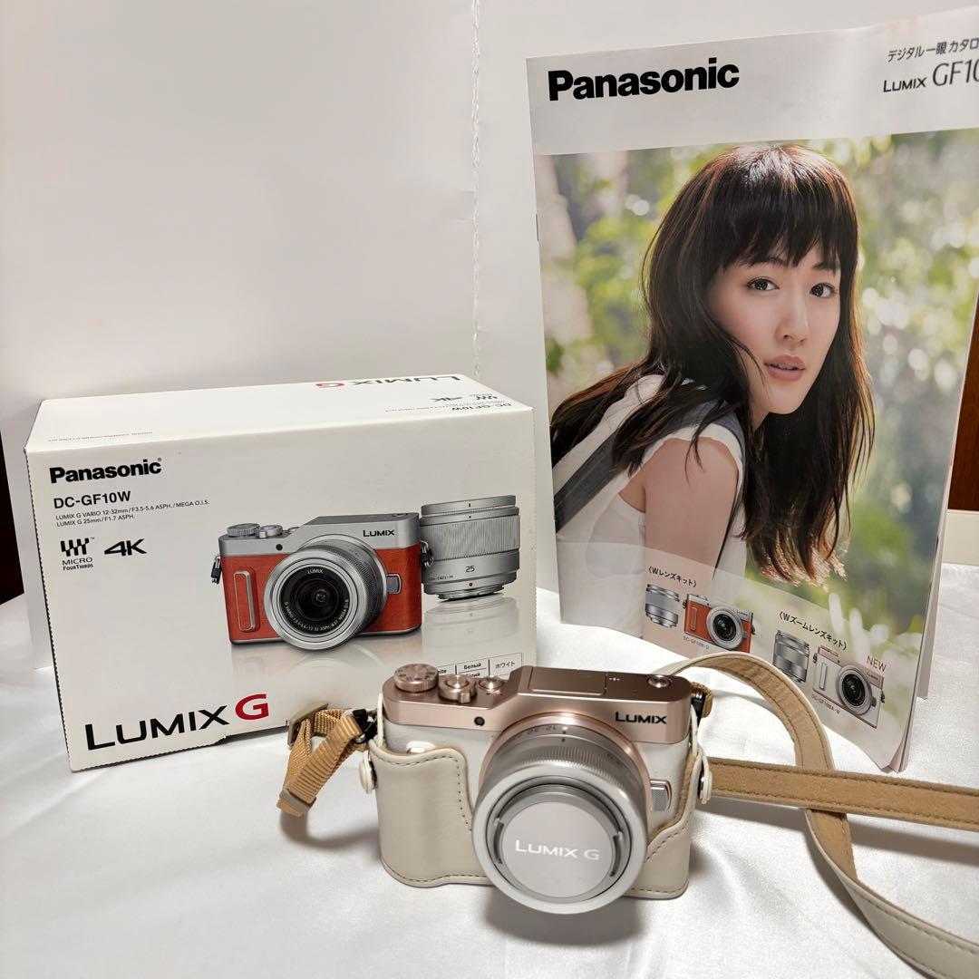【美品】　Panasonic Lumix GF10 ホワイト　ダブルレンズキット