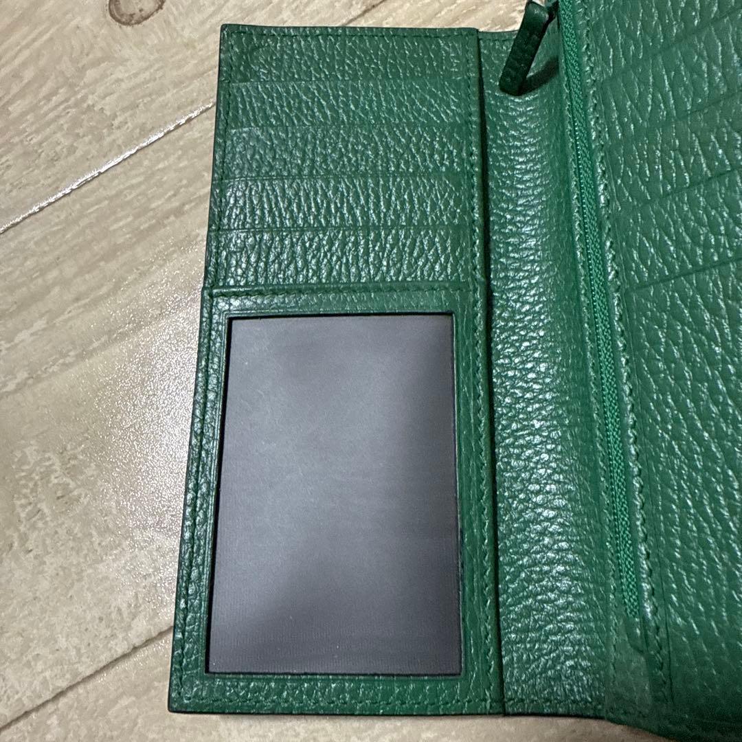 お*ん様 GUCCI レザー長財布 ブラック