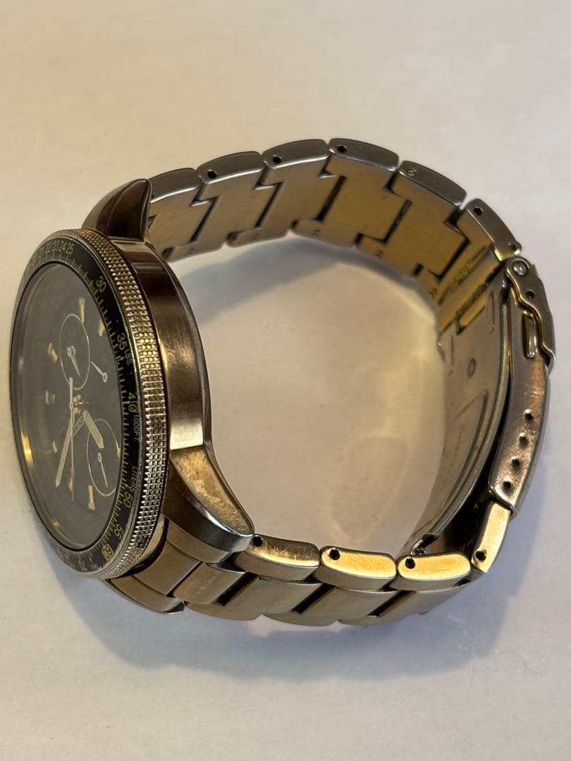 【美品箱付】SEIKO クロノグラフ セイコー ソーラー メンズ 腕時計