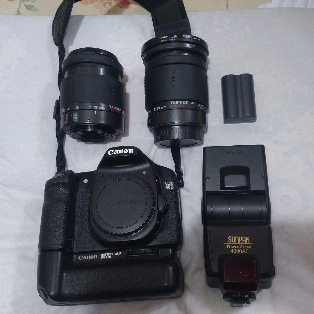 Canon EOS 40D バッテリーグリップ　レンズ2本　TAMRON