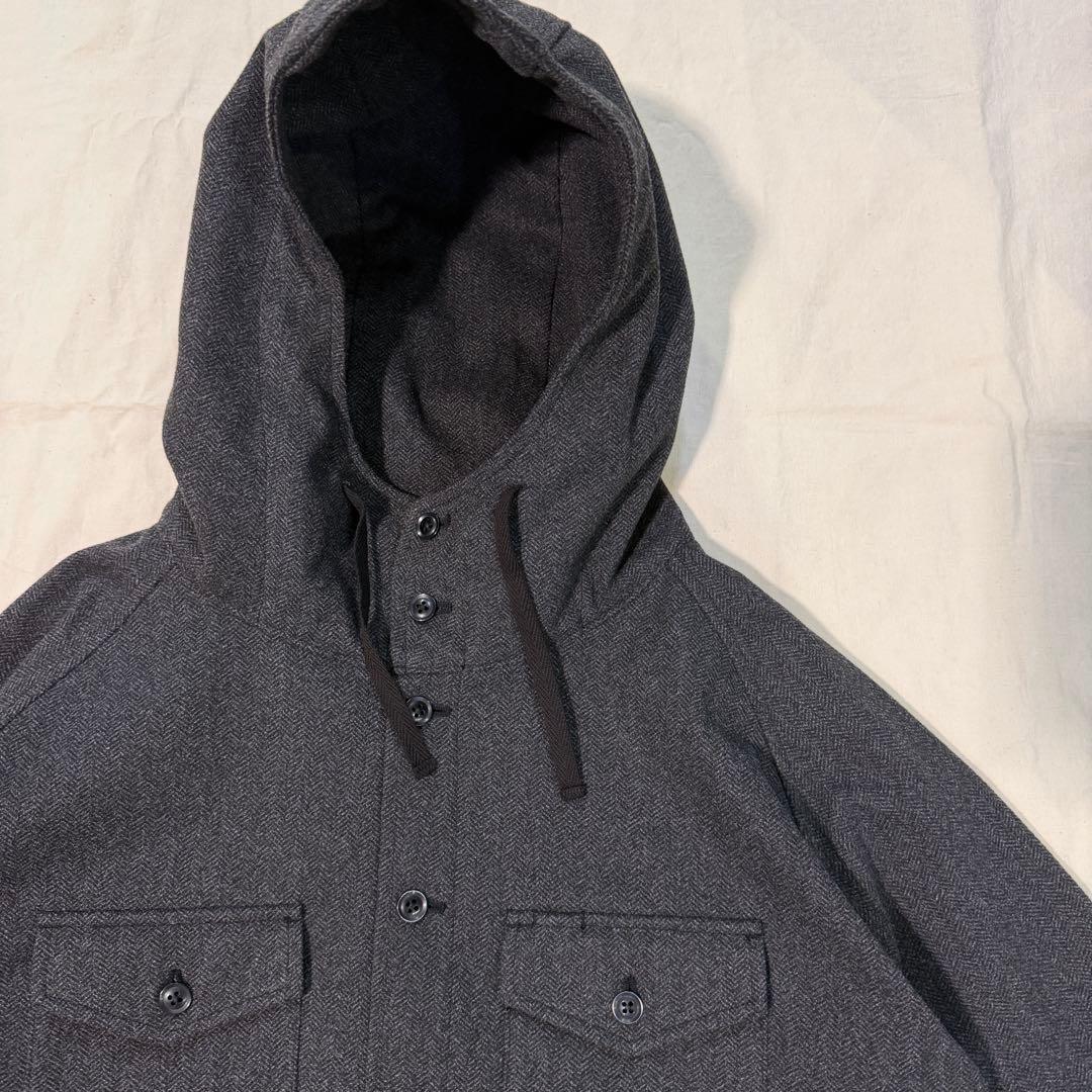 MODMNT モドメント TWEED KNIT HOODED SHIRT L