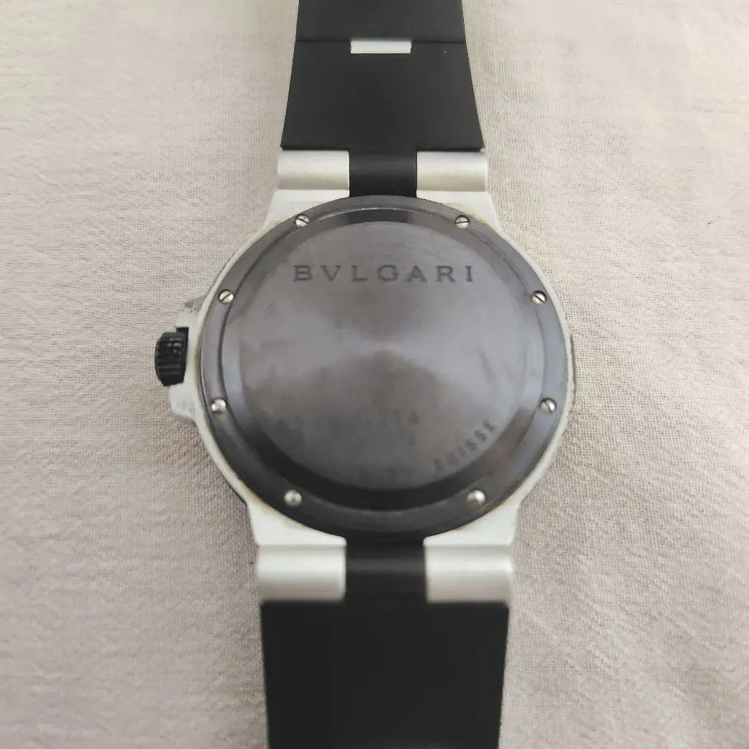 BVLGARI アルミニウム　AL38A　自動巻きラバーベルト