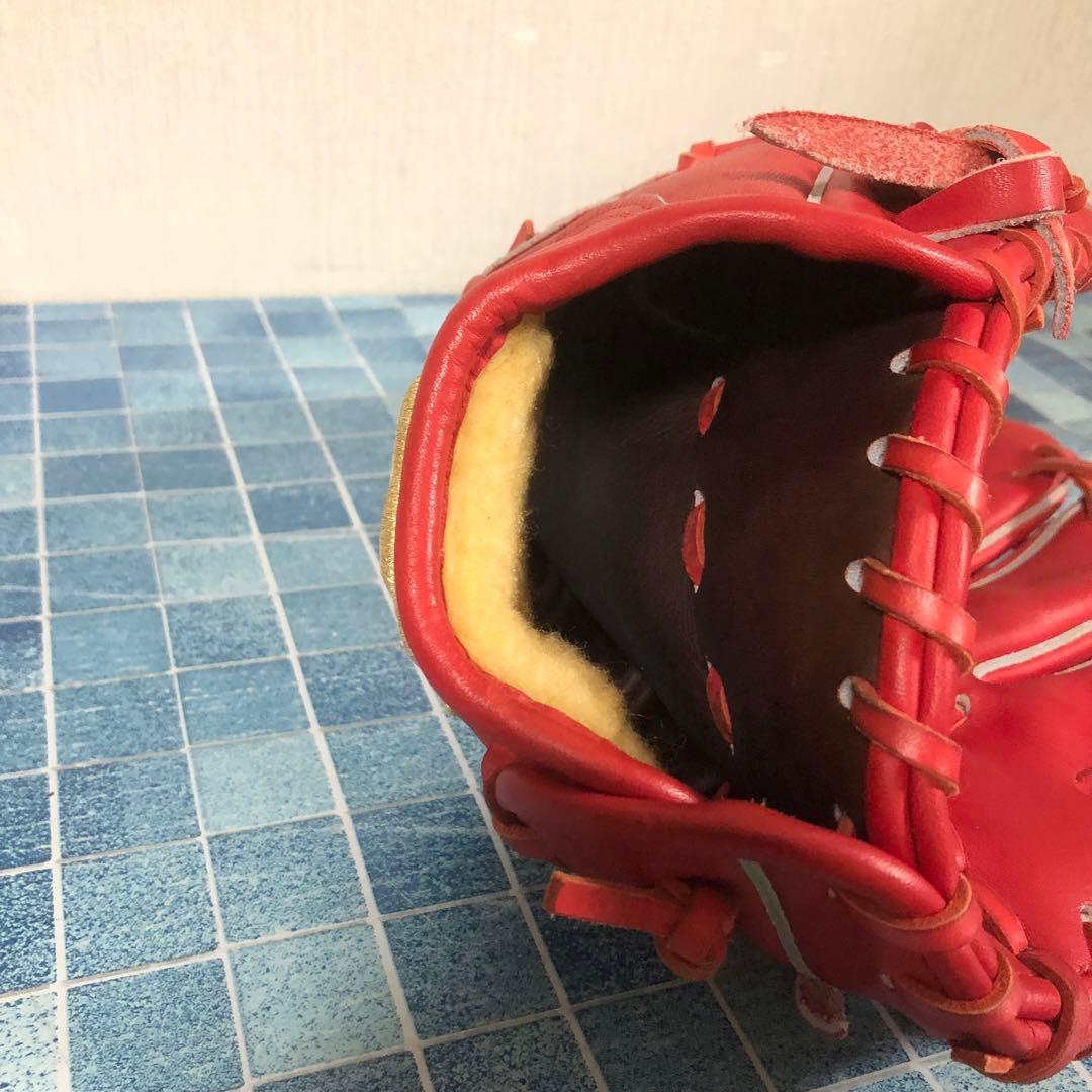 Wilson 赤 軟式グローブ 投手 ピッチャー ウィルソン 美品 レッド