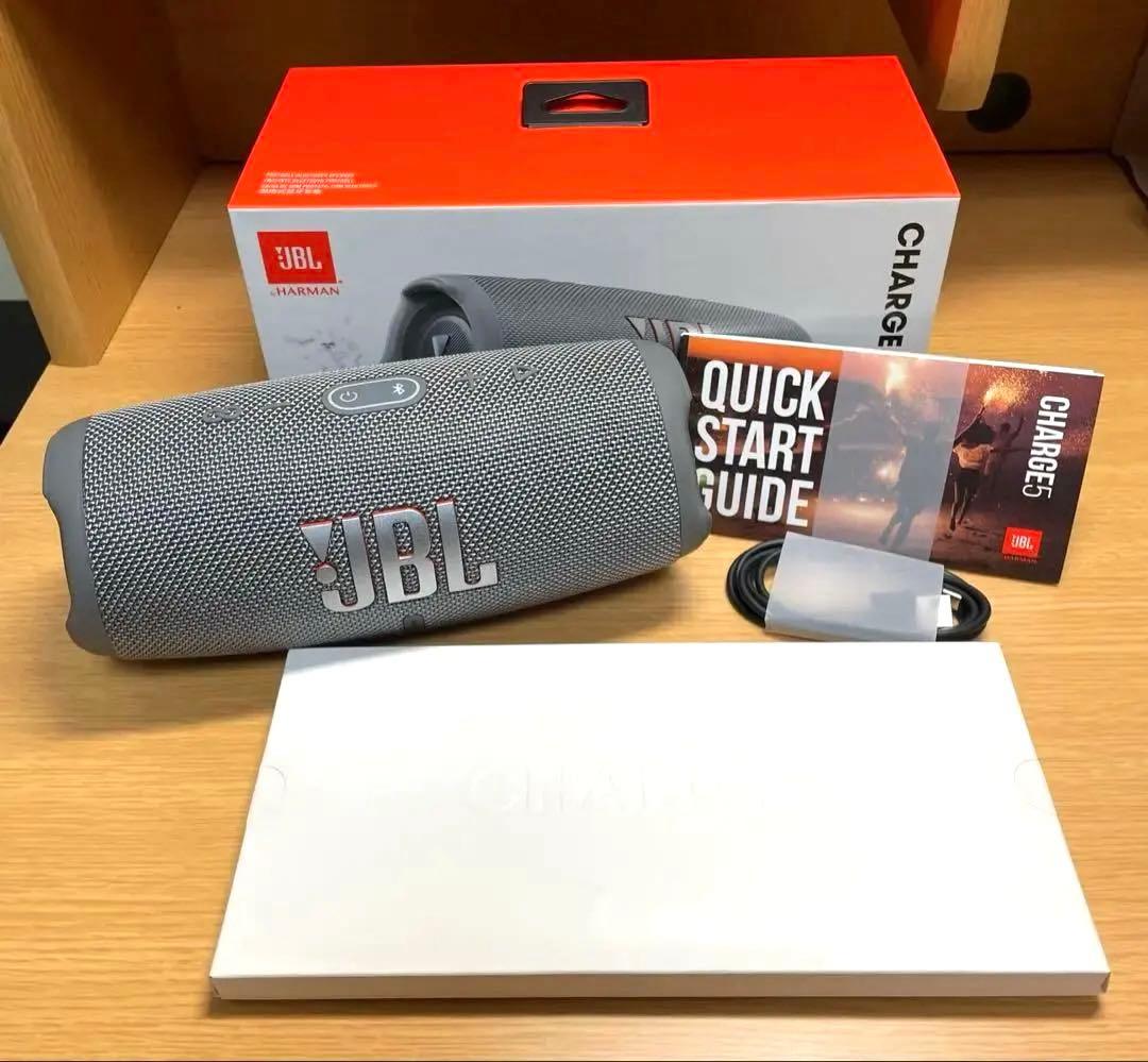 JBL CHARGE 5 本体 ワイヤレススピーカー グレー 極美品