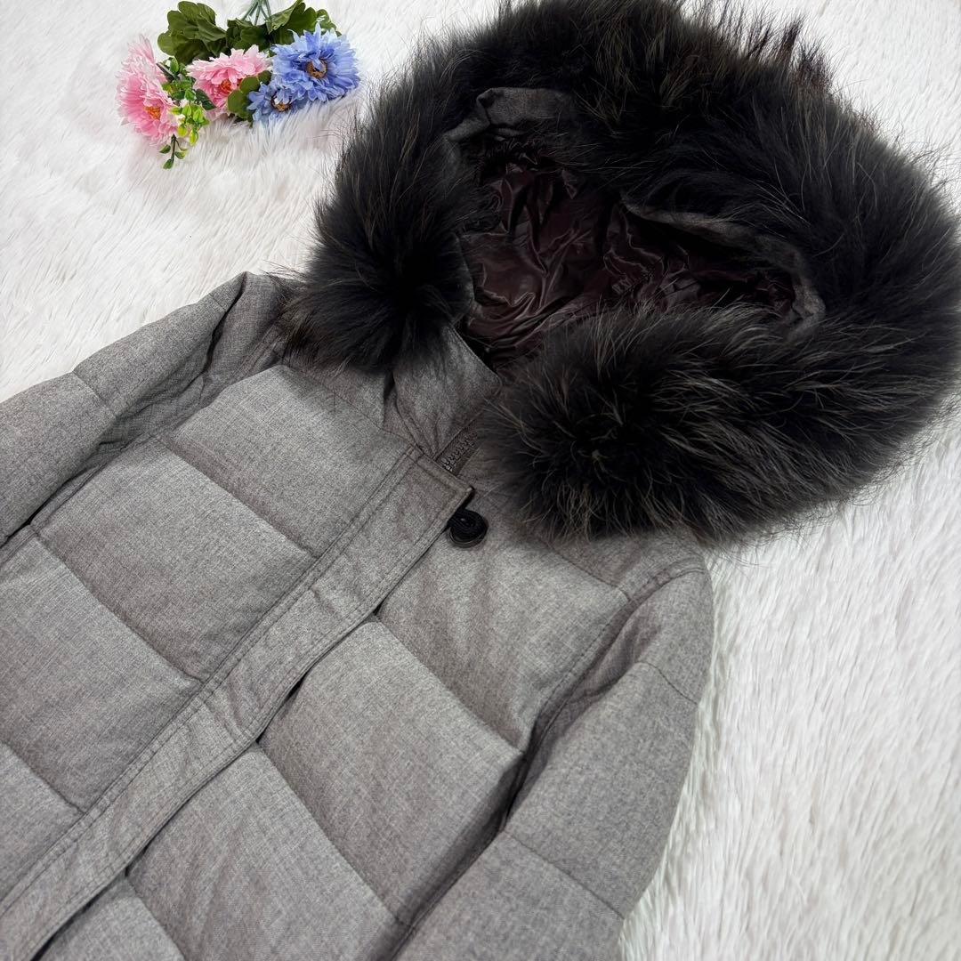 希少 デュベティカ ガニメダ ダウンコート カシミヤ混 40 ファー