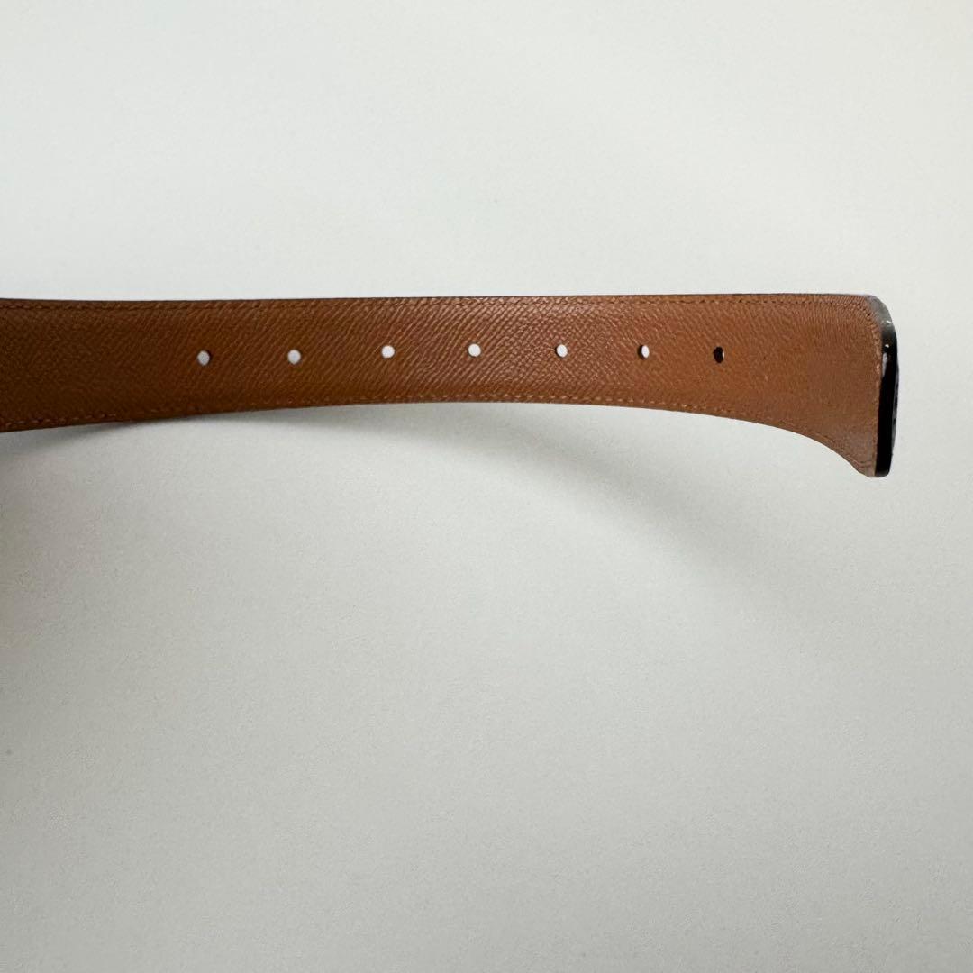 【極美品】BVLGARI　ベルト　シルバーバックル　レザー　ブラック