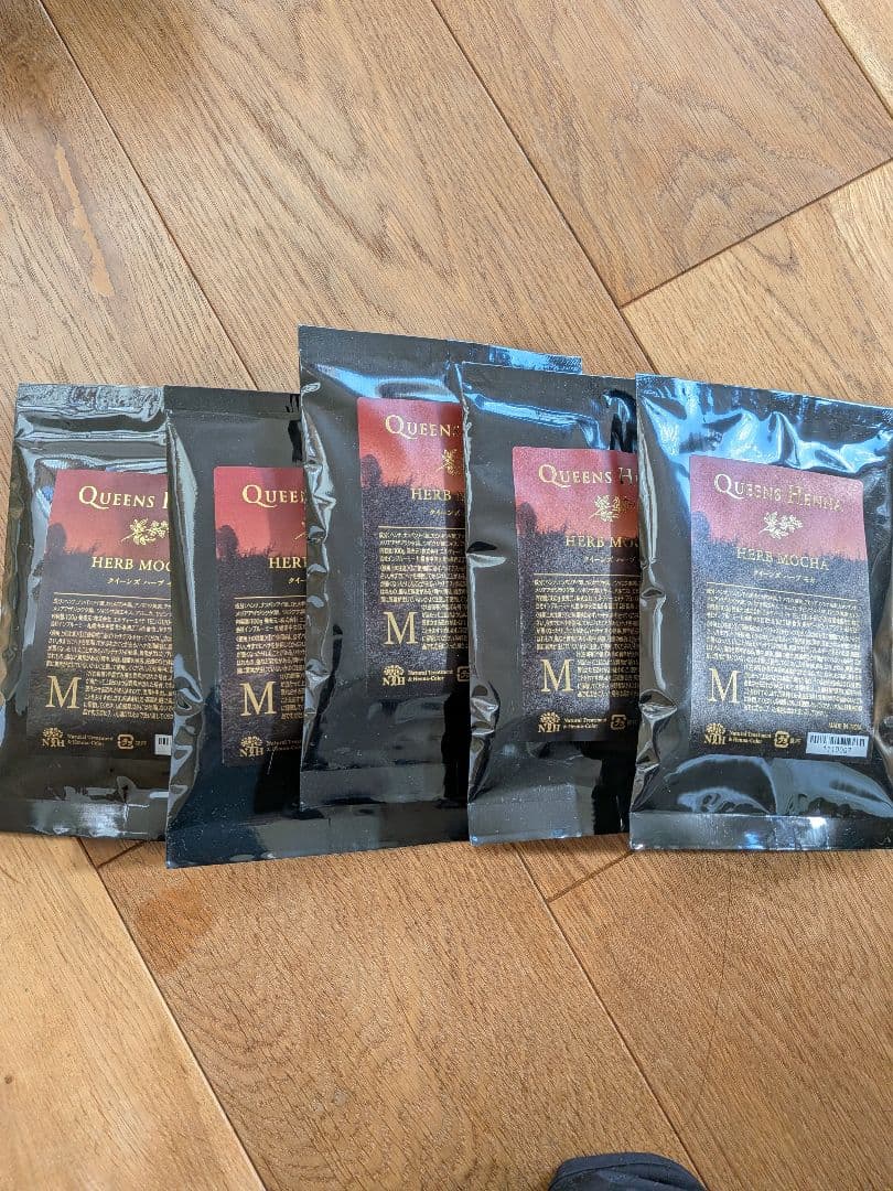 クイーンズヘナ　ハーブモカ　5袋セット　白髪染め　ゆうゆうメルカリ便