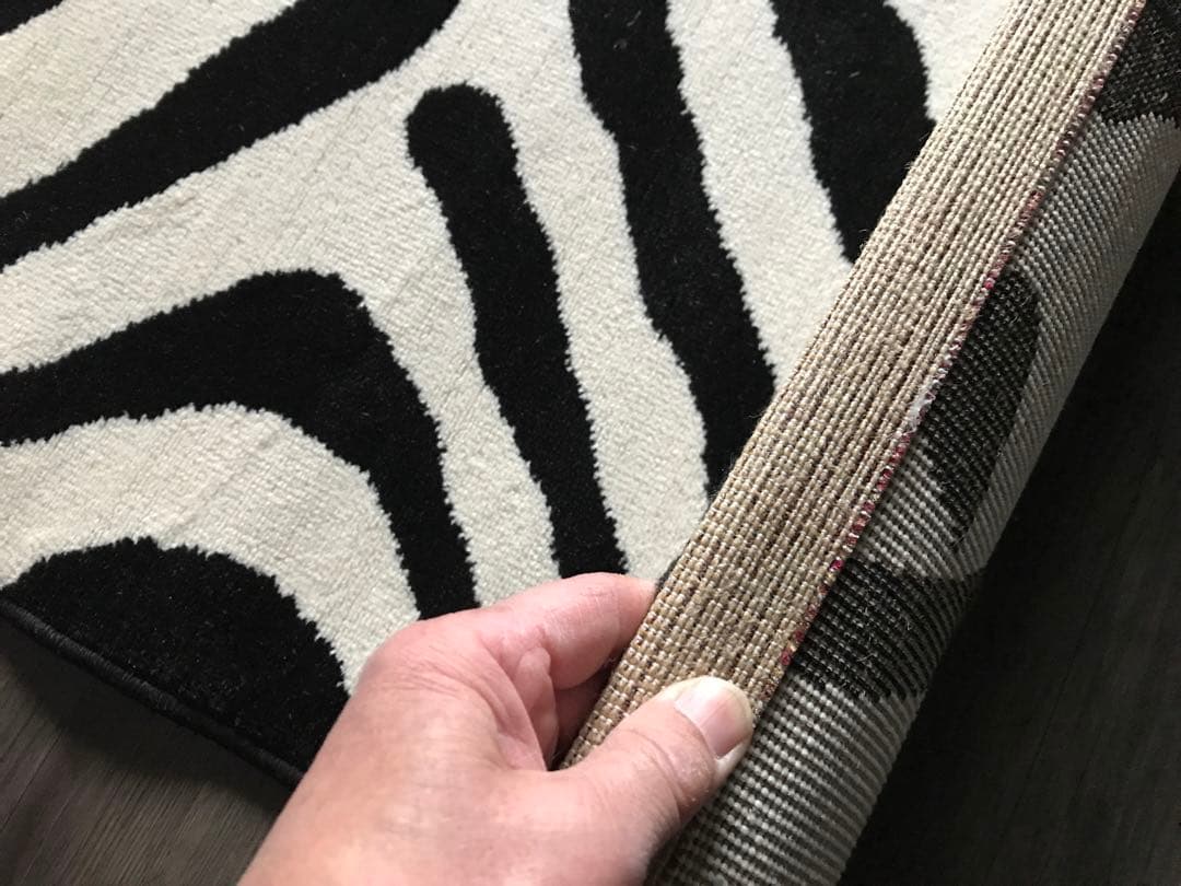 モダン ラグジュアリー ゼブラ柄 ラグ ラグマット 159.5x229.5cm