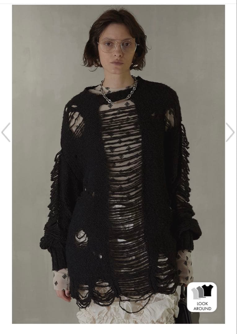 PRANK PROJECT スラッシュスリットニット